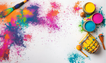 Bright colors and musical instruments create a festive atmosphere during a celebration