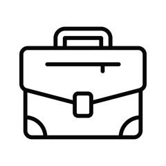 Modern outline style icon depicting business briefcase