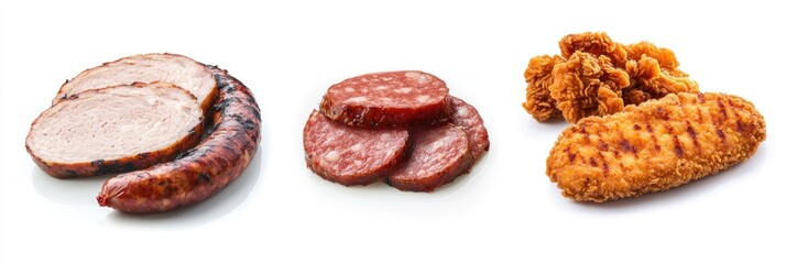 Obraz premium Assorted Meats and Fried Chicken