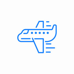 basic airplane icon sign vector
