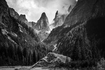 View of the Fiscalina Valley, Sesto, Bolzano, South-Tyrol, Italy