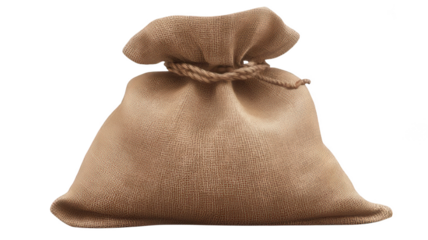 Realistic Gunny Bag for Sack Racing Isolated on White Background