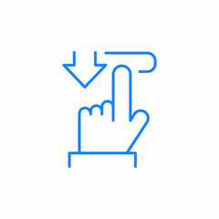 click pointer icon sign vector