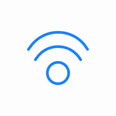 curved wifi signal icon sign vector