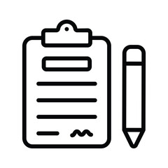Easy to edit linear style icon showing business contract