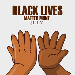 vector graphic of Black Lives Matter Month, ideal for Black Lives Matter Month celebration.