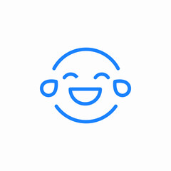 Fototapeta premium face rolling on floor icon sign vector