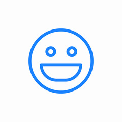 face smiling big eyes icon sign vector