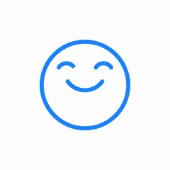 face slightly smiling icon sign vector
