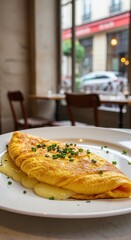 A Delicious French Omelette in a Parisian Cafe