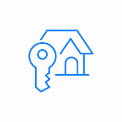 house key icon sign vector