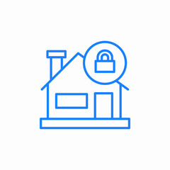 house locked icon sign vector