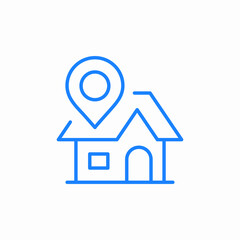 house pin icon sign vector