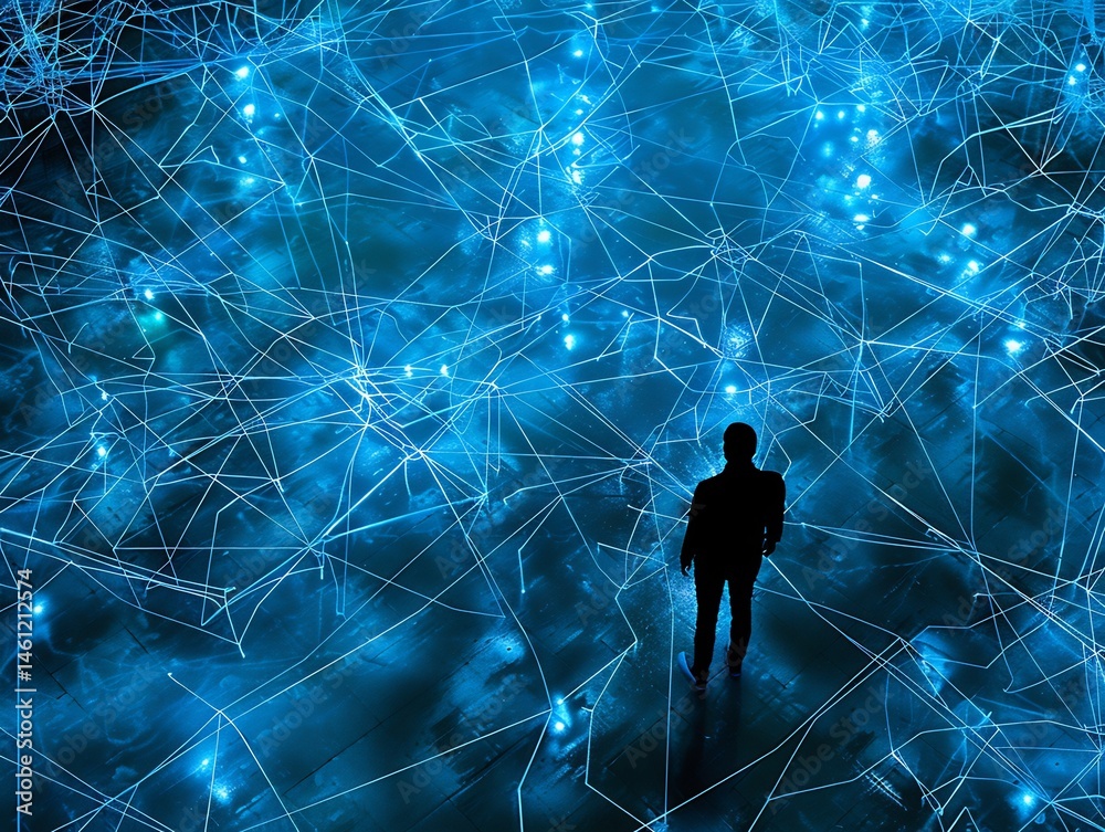 Poster contemplation of digital network complexity and interconnectedness implications