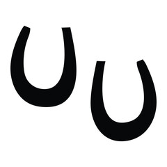 horse footprint paw track silhouette vector flat illustration design