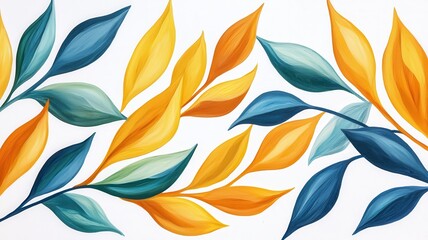 Abstract painting representing nature-inspired themes, featuring vibrant colors and fine art details.