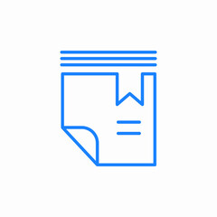 paper bookmark icon sign vector