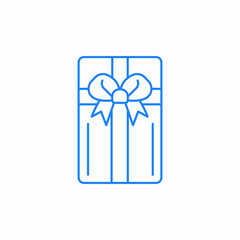 tall gift icon sign vector