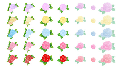 バラの花　ワンポイント