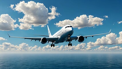 Obraz premium airplane flying in the sky