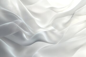 Obraz premium Smooth, flowing white fabric folds elegantly.
