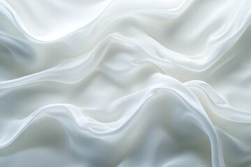 Obraz premium Close-up view of elegant, flowing white fabric.