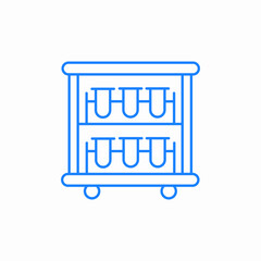 test tube rack icon sign vector