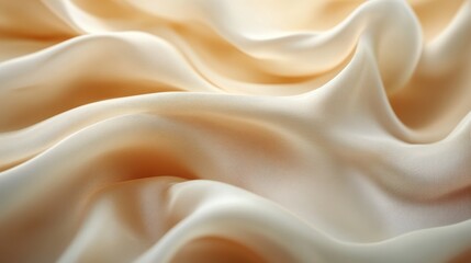 Obraz premium Beige Fabric Draped Softly with Subtle Embossed Pattern