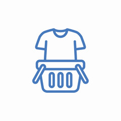 tshirt shopping basket icon sign vector