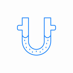 u tube manometer icon sign vector