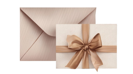 Realistic Greeting Card with Envelope Transparent Background