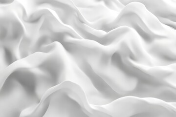 Fototapeta premium Close-up view of flowing white fabric texture.