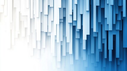 Abstract background featuring vertical rectangular shapes in shades of blue and white, creating a gradient effect.  A digitally rendered artistic design