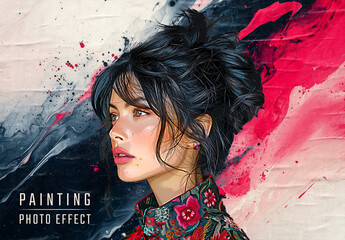 Pop Art Painting Photo Effect Mockup