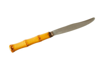 little bamboo knife isolated on white or transparent png