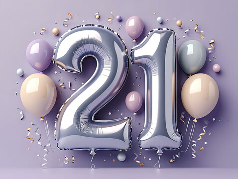 Pastel Balloons Celebrate a 21st Birthday Party