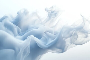 Obraz premium Fluid, ethereal light-blue abstract form.