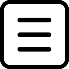 Obraz premium Ícones de Menu Minimalistas em Estilo Flat – UI/UX, Web e Mobile, perfeitos para interfaces de usuário (UI/UX), design de aplicativos mobile, web - Minimalist Menu Icons in Flat Style – UI/UX, Web