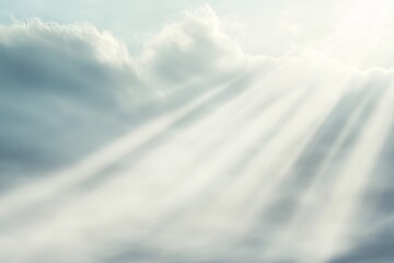 Fototapeta premium Soft sunlight filtering through pale clouds.