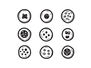 Elegant Cookie Line Art for Recipe and Food Blog Visuals