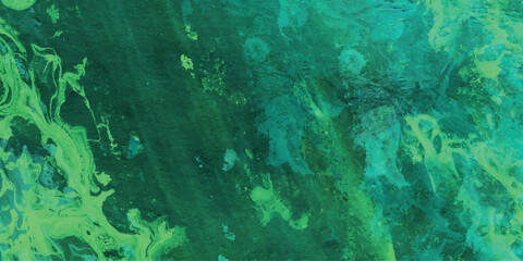 Abstract green watercolor background with swirls and textural elements for creative designs and artistic projects