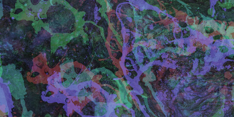 Abstract watercolor background with streaks and splashes of purple green and red textured paint overlay for creative graphic design projects
