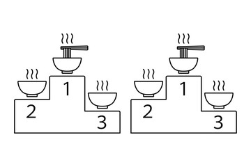 ラーメンなどの麺類のランキングをイメージしたアイコン
