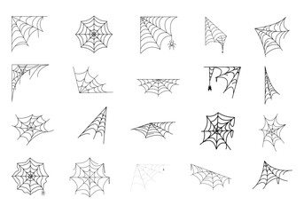 Halloween Spider Web Element Set