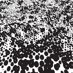 Obraz premium A dense of black and white circular dots creates a dynamic textured surface.