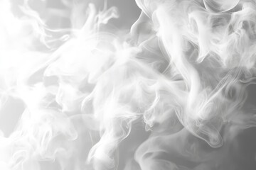 Fototapeta premium Abstract close-up view of flowing white smoke.