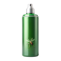 green spray bottle isolated on white background. PNG Transparent.