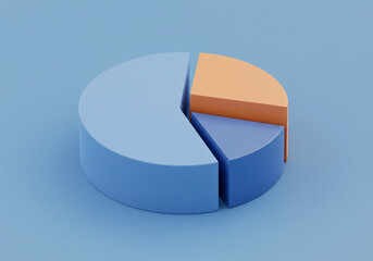 Pie Chart Illustrating Market Share or Data Visualization Concept