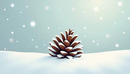 frosty pine cone