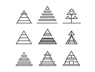 Obraz premium Detailed corporate hierarchy line art for office organizational diagram